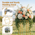 Hexagon Wedding Stand Set 3‑Piece – Gold Metal Backdrop Pedestals