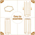 Hexagon Wedding Stand Set 3‑Piece – Gold Metal Backdrop Pedestals