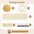 Hexagon Wedding Stand Set 3‑Piece – Gold Metal Backdrop Pedestals