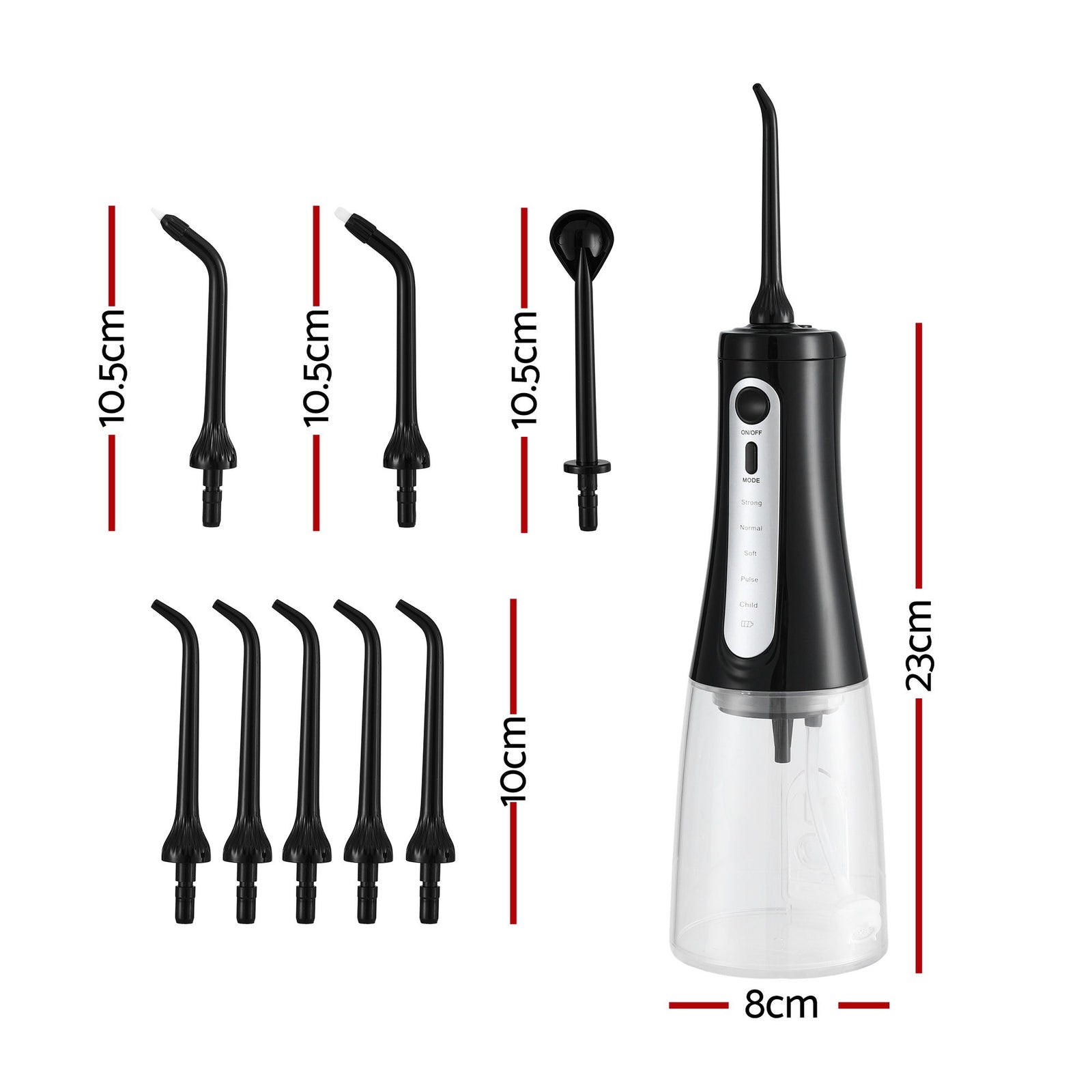 Cordless Water Flosser Dental Oral Irrigator Black