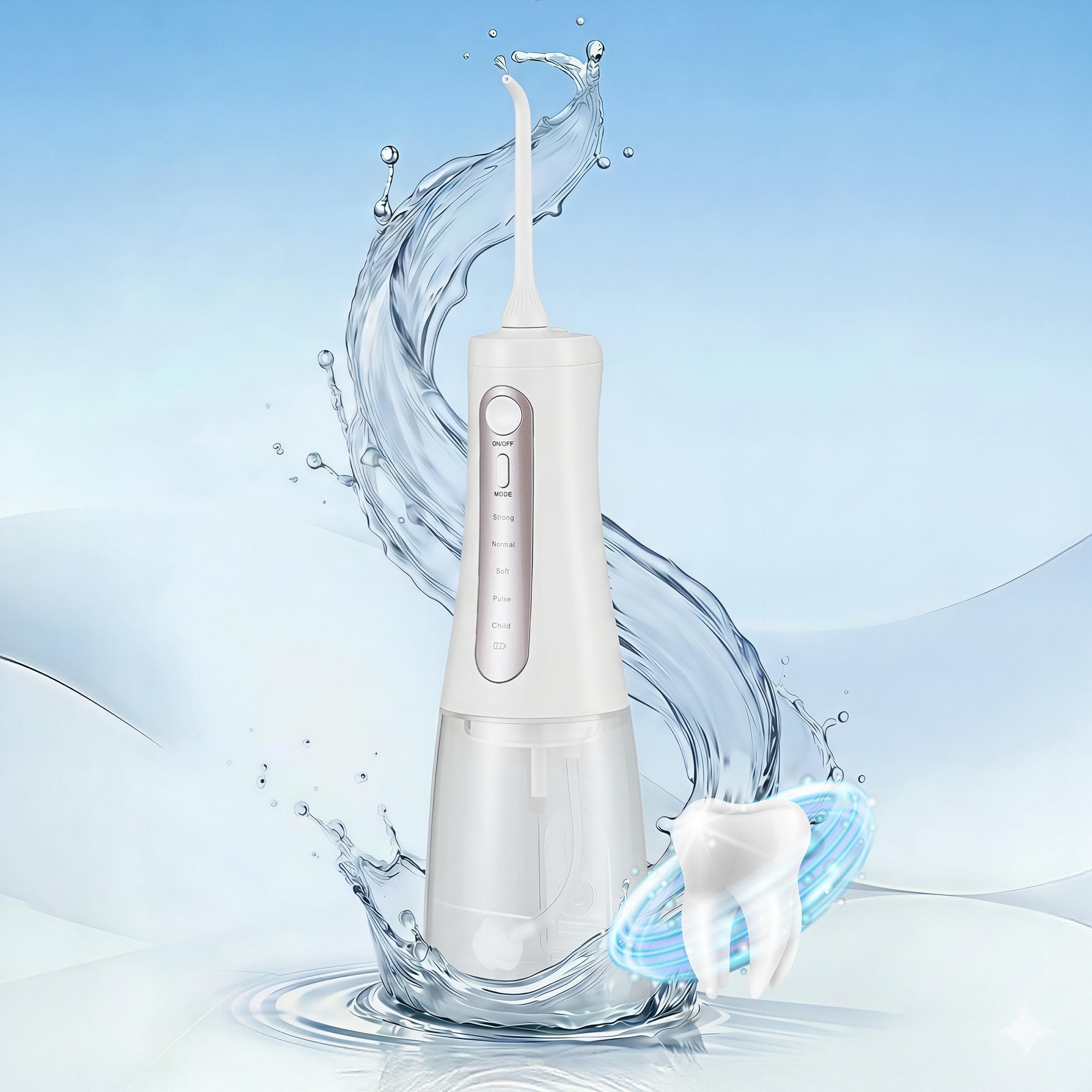 Cordless Water Flosser Dental Oral Irrigator White