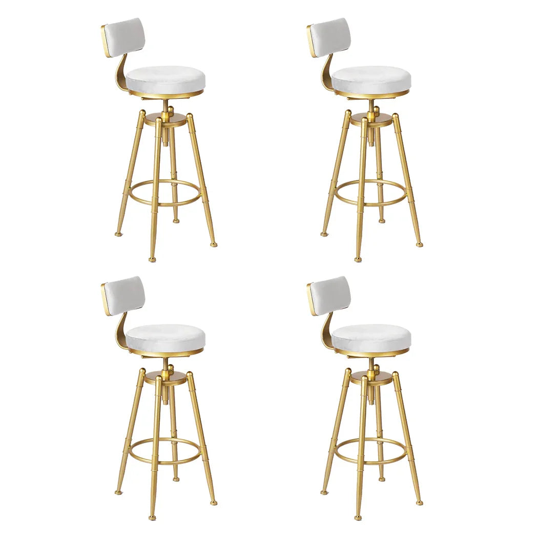 Levede 4x Bar Stools Swivel Kitchen Bar Chair White-2018816899323924480