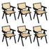 Levede 6x Black Wicker Armchair Dining Chair-2029387210725396480