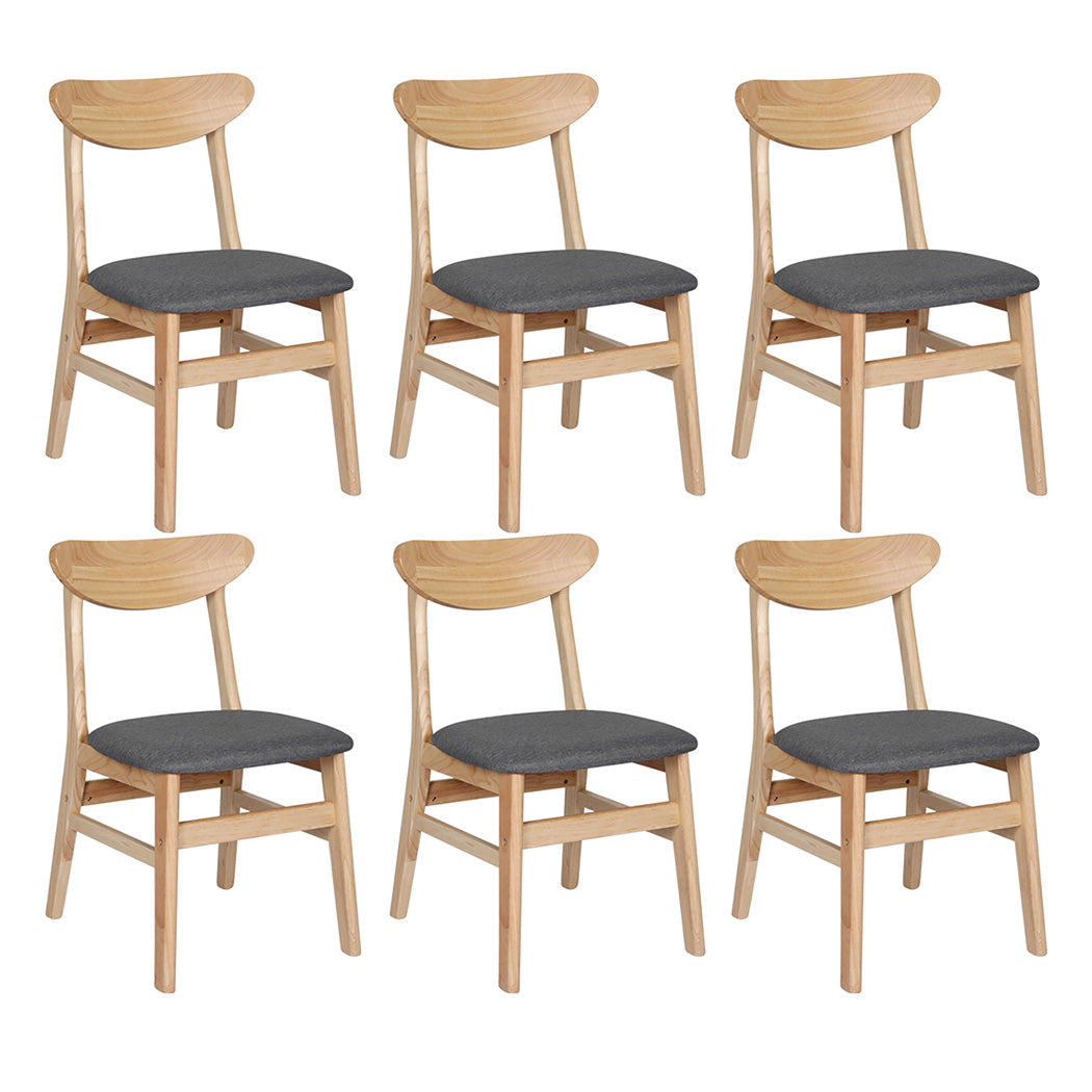 Levede 6xDining Chairs Kitchen Chair Nature-1975420355610808320