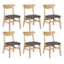 Levede 6xDining Chairs Kitchen Chair Nature-1975420355610808320