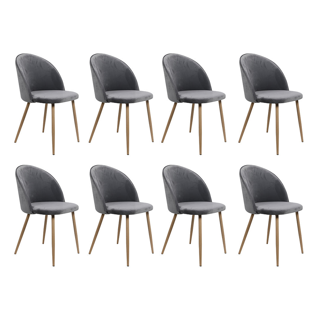 Levede 8x Dining Chairs Seat French Grey-1975420351928209408