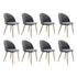 Levede 8x Dining Chairs Seat French Grey-1975420351928209408