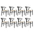 Levede 8x Dining Chairs Wooden Hans Black-2018816939526328320