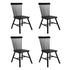 Levede 4x Dining Chairs Kitchen Winsor Black-2006732719123468288