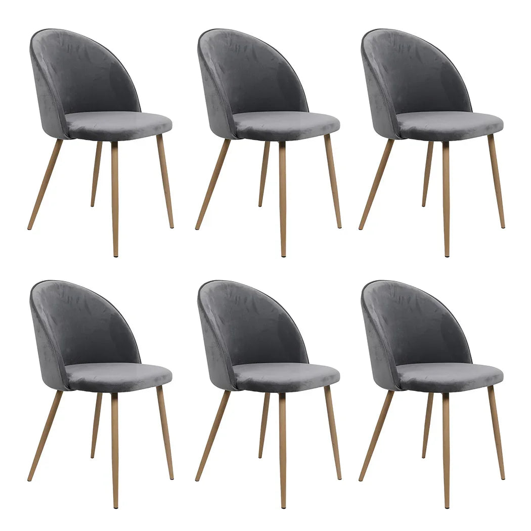 Levede 6x Dining Chairs Seat French Grey-2006732720910241792