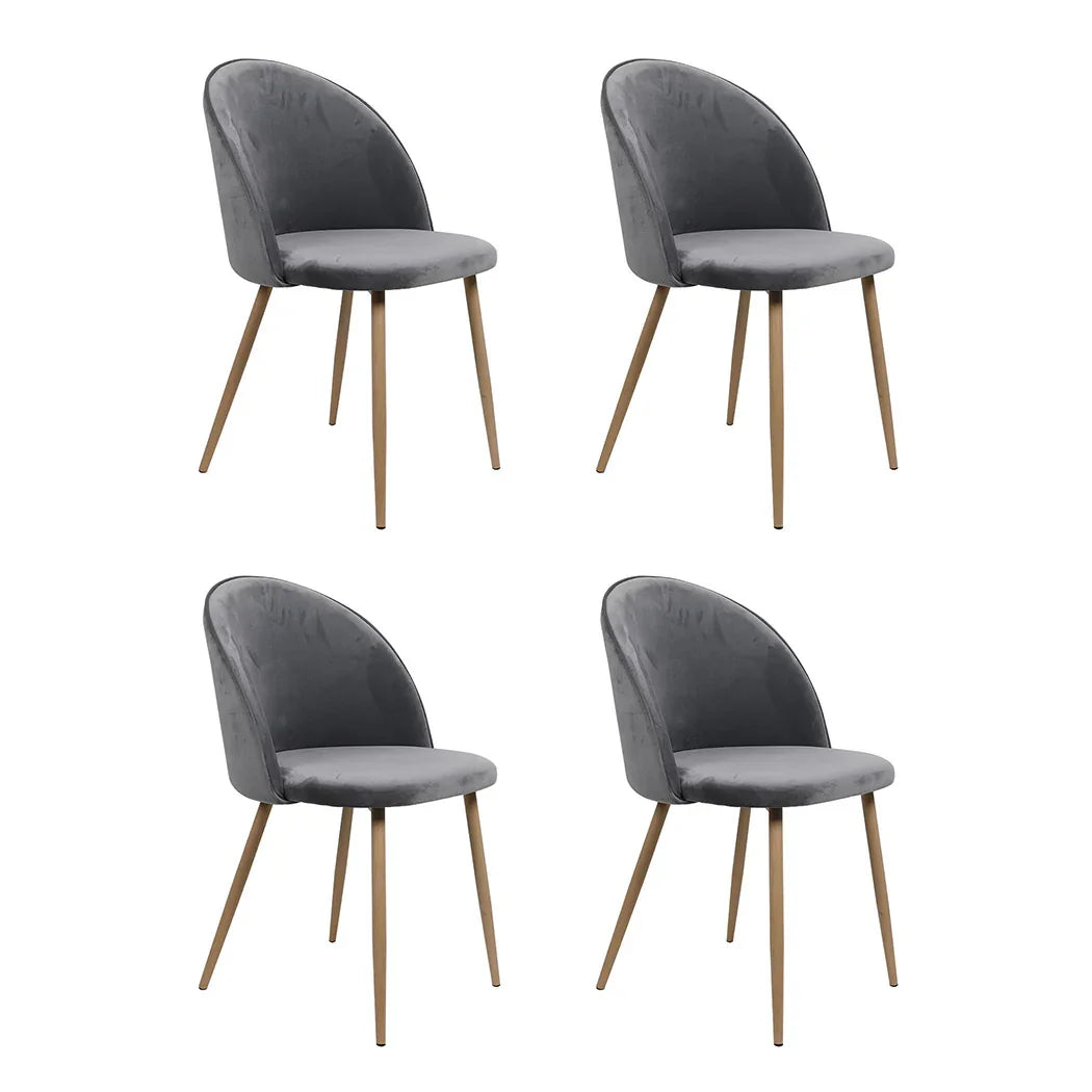 Levede 4x Dining Chairs Seat French Grey-2006732720729886720
