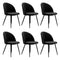 Levede 6x Dining Chairs Kitchen Cafe Black-2006732720369176576