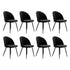 Levede 8x Dining Chairs Kitchen Cafe Black-2006732720549531648