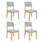 Levede Dining Chairs 4 Upholstered Kitchen Chair-2006732735632248832