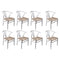 Levede 8x Dining Chairs Wooden Hans White-2006732723414241280