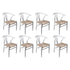 Levede 8x Dining Chairs Wooden Hans White-2006732723414241280