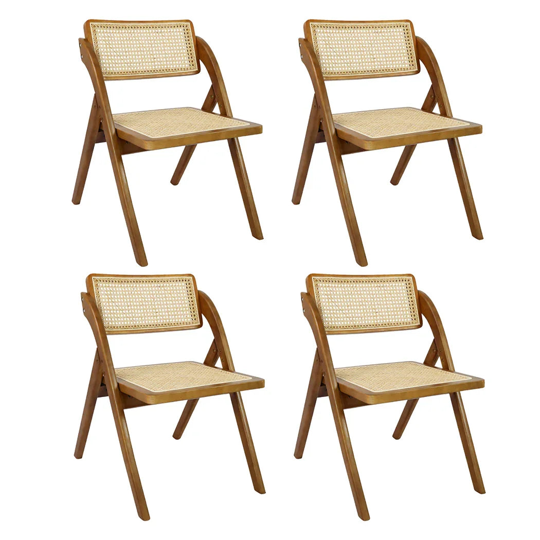 Levede 4X Foldable Rattan Dining Chairs-2006732726866153472