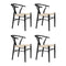 Levede 4x Dining Chairs Wooden Hans Black-2018816917736919040