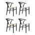 Levede 4x Dining Chairs Wooden Hans Black-2018816917736919040
