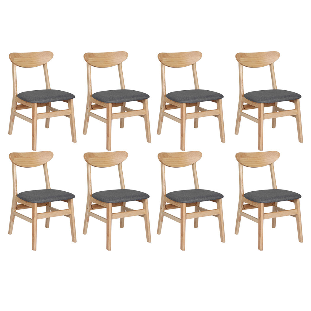Levede 8xDining Chairs Kitchen Chair Nature-1975420355854077952