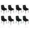 Dining Chairs x 8 Padded Seat Soft Velvet-2006732734201991168