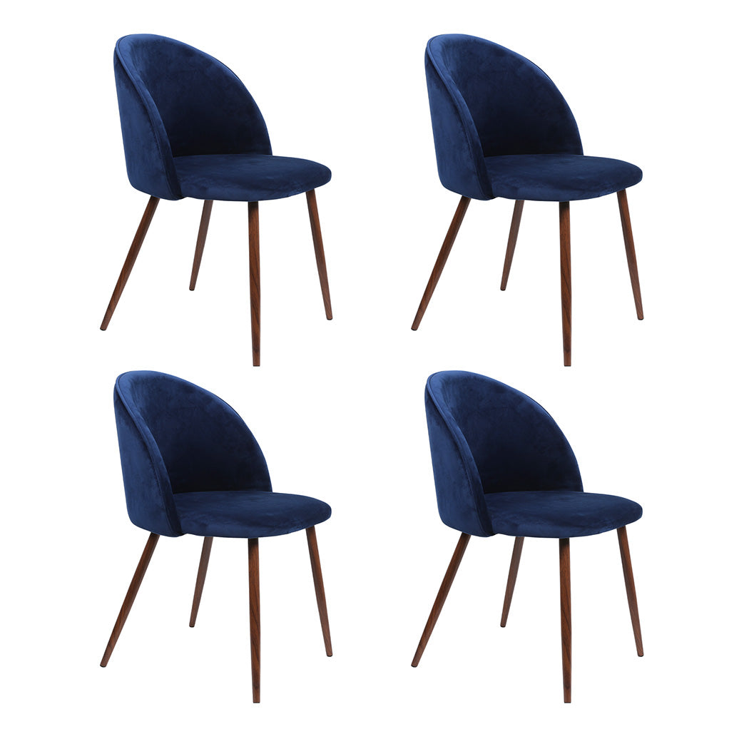 Levede 4x Dining Chairs Seat French Navy-2006732721967206400