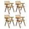 Levede 4x Dining Chair Solid Wood Rattan-1975420359813500928