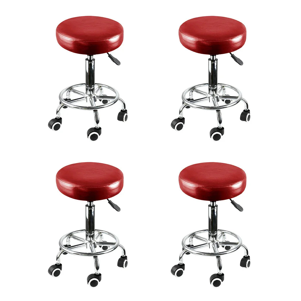 Levede 4x Salon Stool Swivel Barber Stools-2029387213120344064