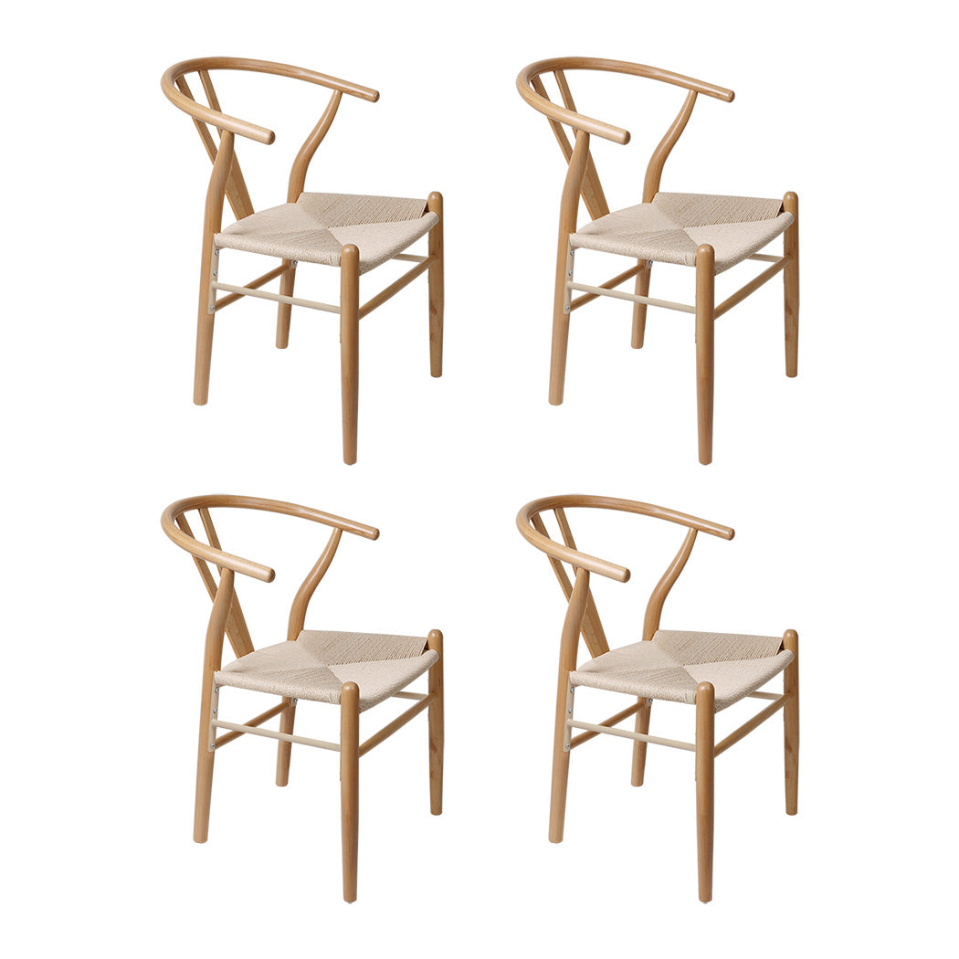 Levede 4x Dining Chairs Wooden Hans-1973193580906418176
