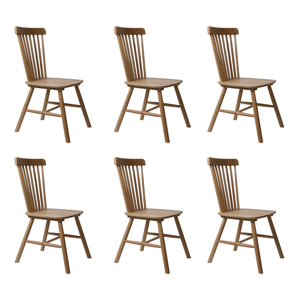 Levede 6x Dining Chairs Kitchen Windor Oak-2006732719844888576
