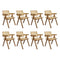 Levede 8x Dining Chair Solid Wood Rattan-2006732729751834624