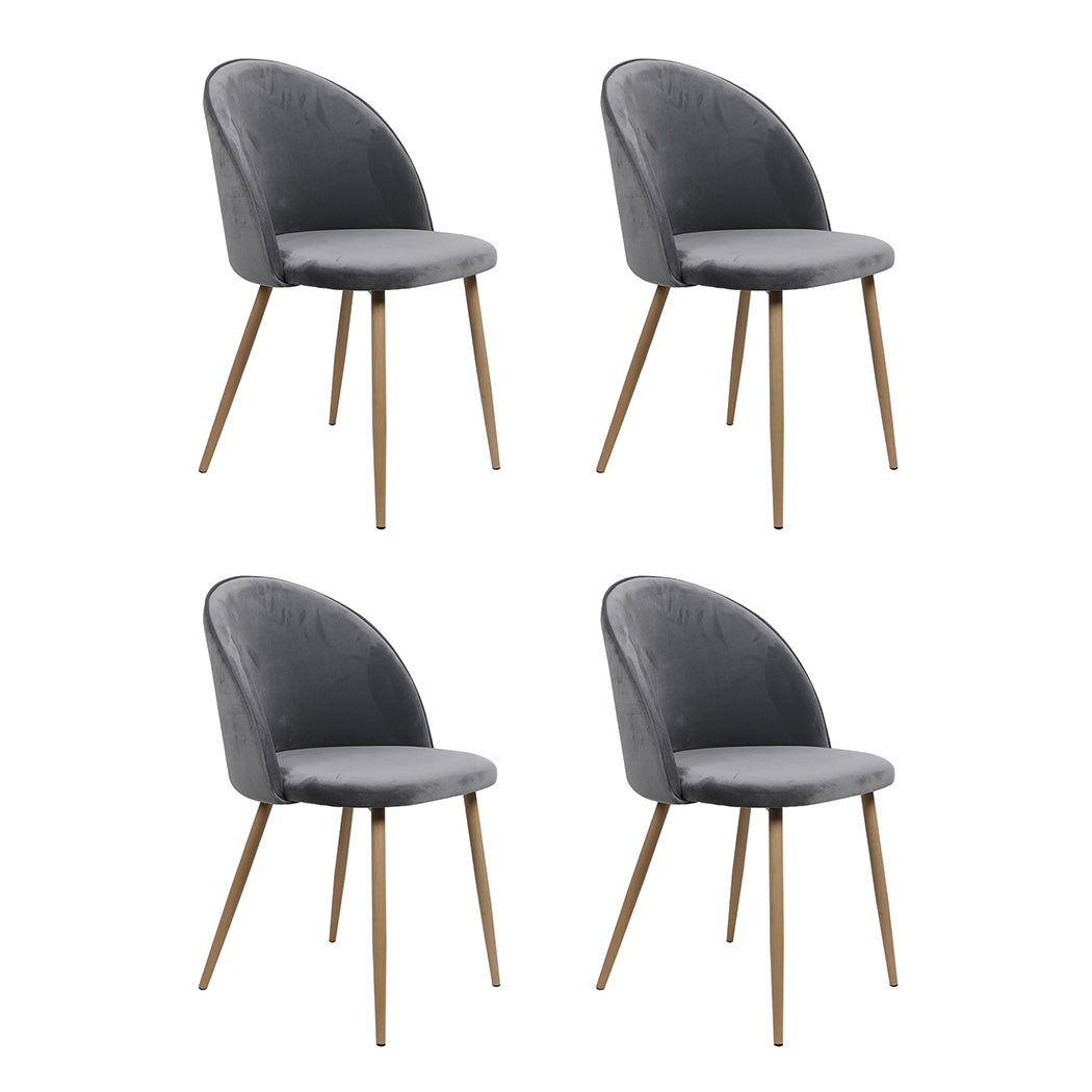 Levede 4x Dining Chairs Seat French Grey-1975420351563304960
