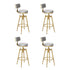 Levede 4x Swivel Bar Stools Kitchen Bar Chair Grey-2018816897059000320