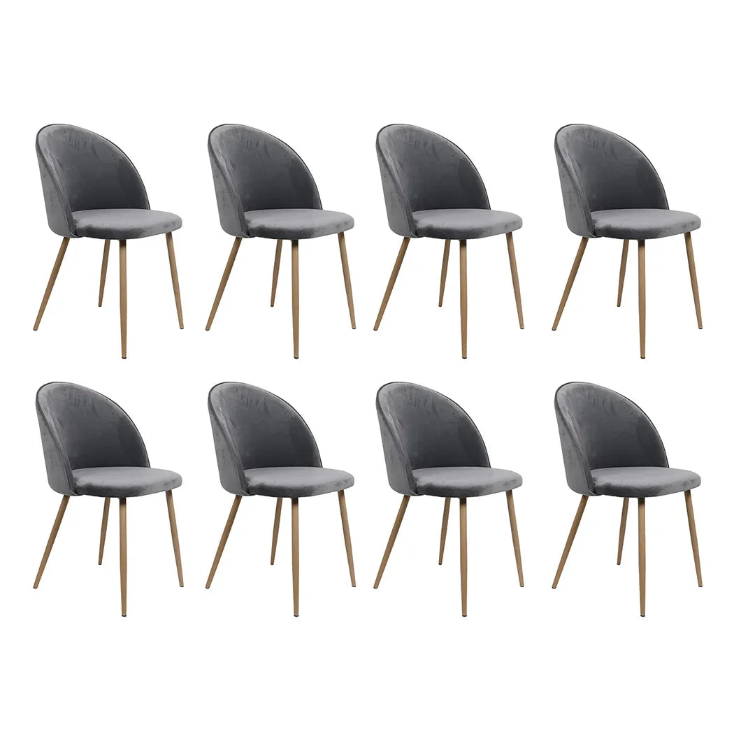 Levede 8x Dining Chairs Seat French Grey-2006732721086402560