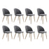 Levede 8x Dining Chairs Seat French Grey-2006732721086402560