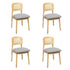 Levede Dining Chair Wood Rattan Armless Natural x4-2006732736697602048