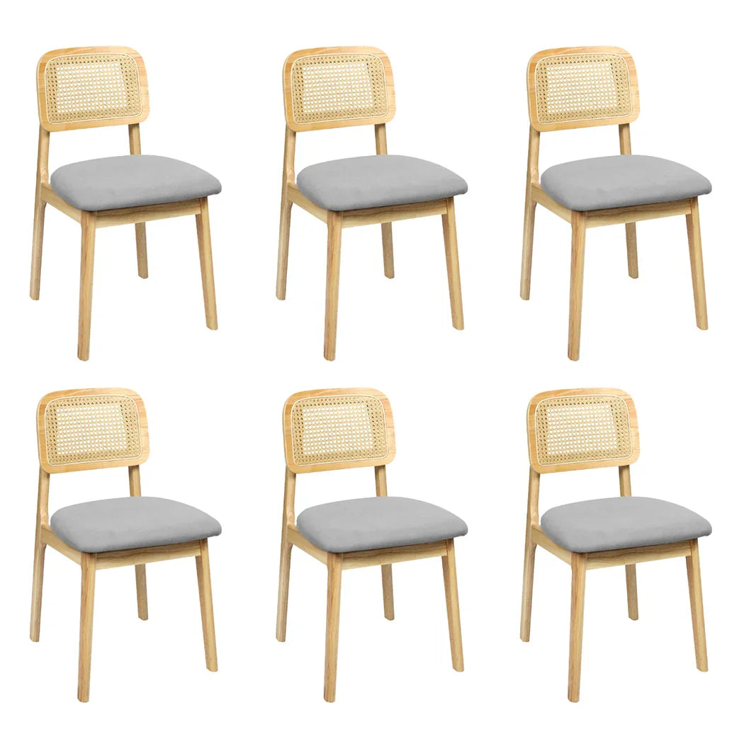 Levede Dining Chair Wood Rattan Armless Natural x6-2006732736869568512