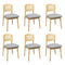 Levede Dining Chair Wood Rattan Armless Natural x6-2006732736869568512