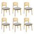 Levede Dining Chair Wood Rattan Armless Natural x6-2006732736869568512