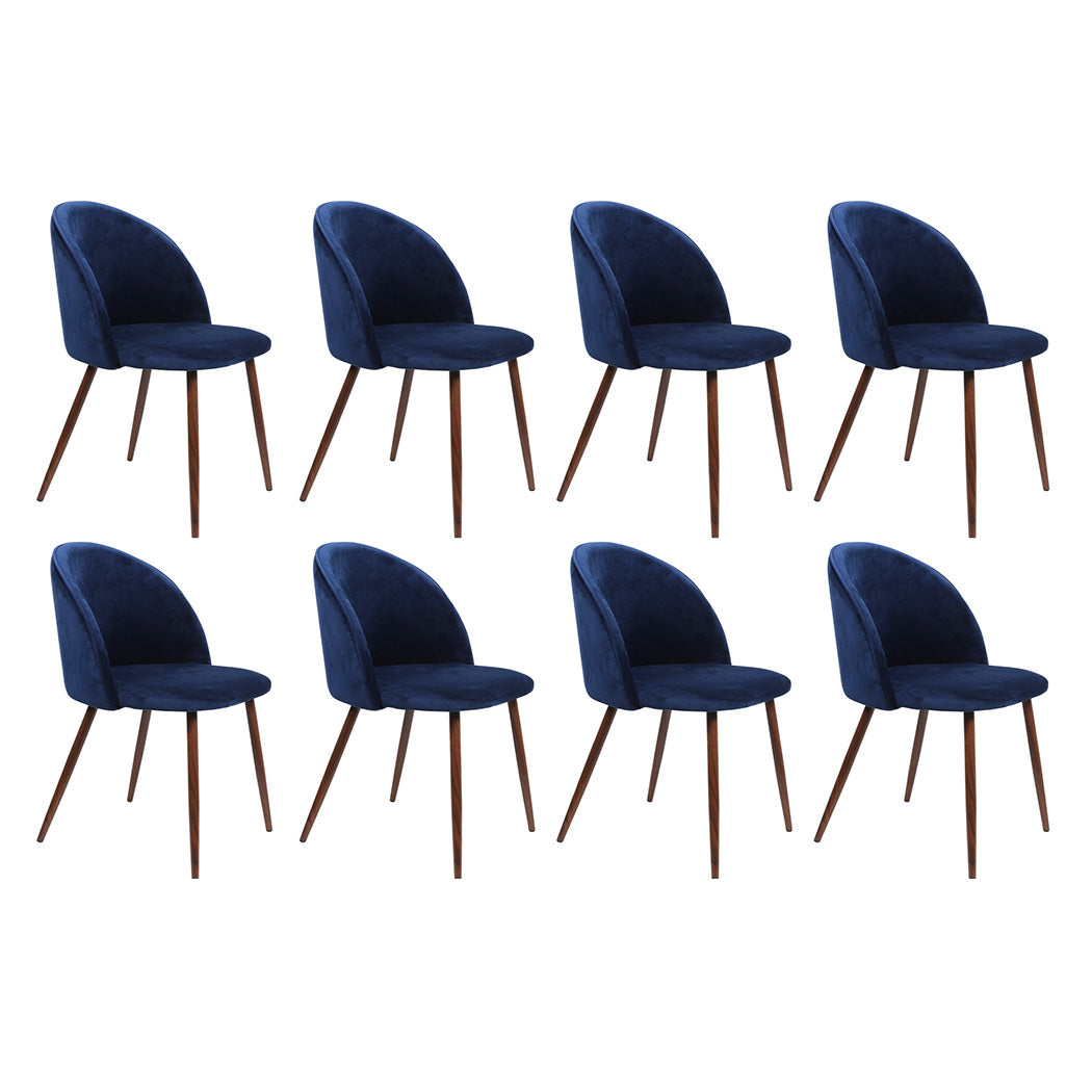 Levede 8x Dining Chairs Seat French Navy-2006732722332110848