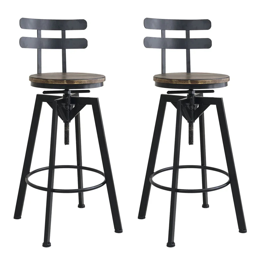 Levede 2x Bar Stool Industrial Adjustable-2006732717995200512
