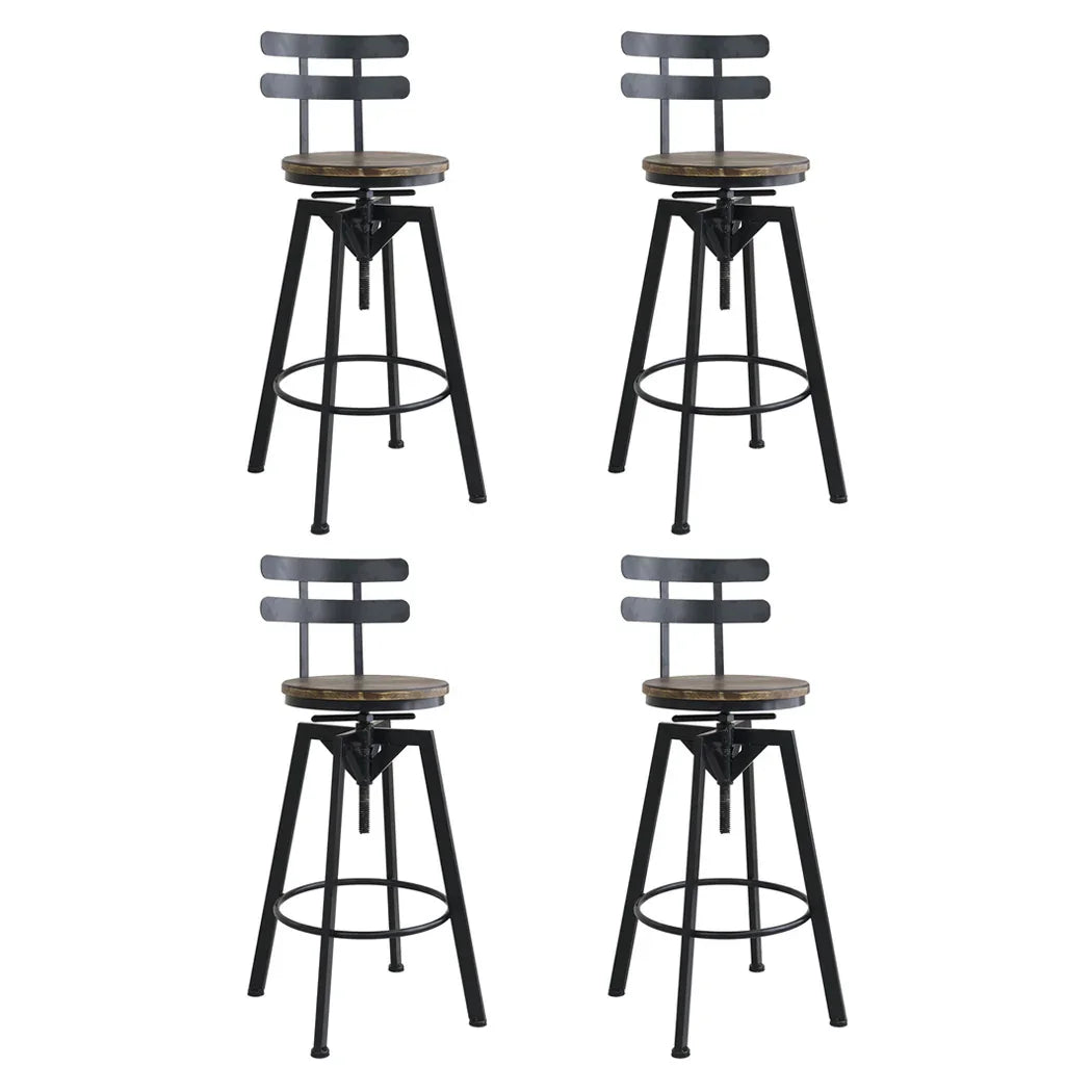 Levede 4x Bar Stool Industrial Adjustable-2006732718183944192