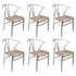Levede 6x Dining Chairs Wooden Hans White-2006732723238080512