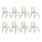 Levede Stackable Dining Chairs Kitchen Beige Set of 8-1973193561876860928