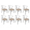 Levede 8x Dining Chairs Wooden Hans White-2006732723414241280
