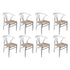 Levede 8x Dining Chairs Wooden Hans White-2006732723414241280