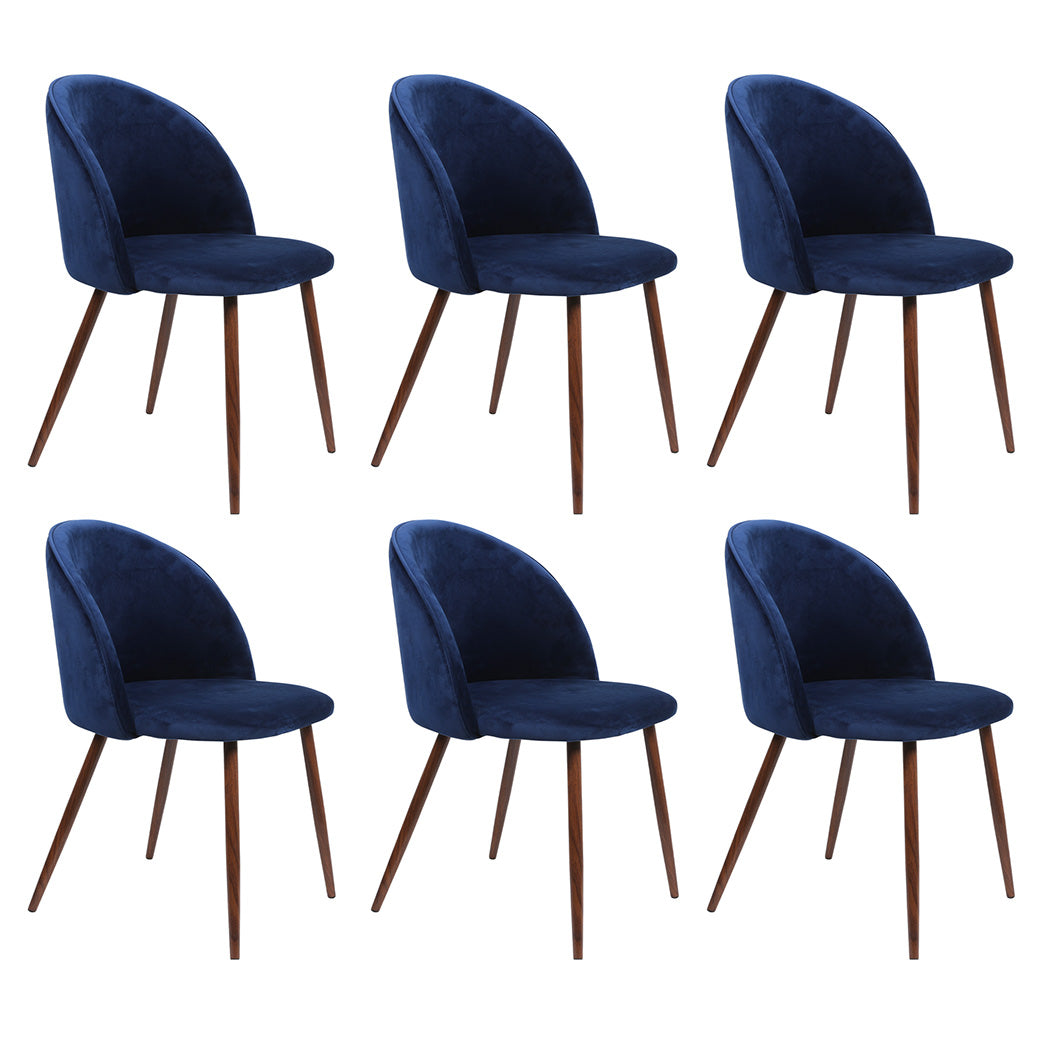 Levede 6x Dining Chairs Seat French Navy-2006732722147561472