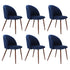 Levede 6x Dining Chairs Seat French Navy-2006732722147561472