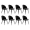 Levede 8x Dining Chairs Kitchen Cafe Black-1975420351374561280