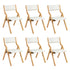 Levede 6x Dining Chairs Foldable PU Beige-1975420358072864768